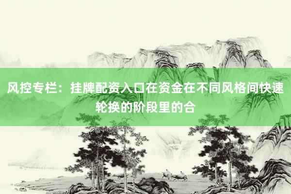 风控专栏：挂牌配资入口在资金在不同风格间快速轮换的阶段里的合
