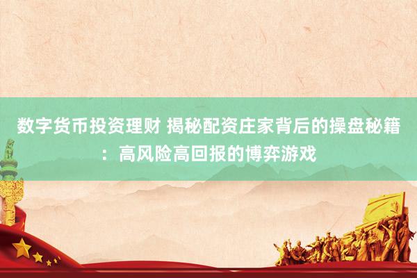 数字货币投资理财 揭秘配资庄家背后的操盘秘籍：高风险高回报的博弈游戏